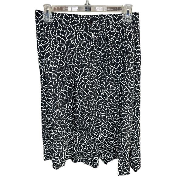 Cos Cob Women's 14 Black White Gray Dot Geometric Print Skirt  A-Line NWT - Picture 6 of 9